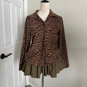 Briggs New York leopard print blouse